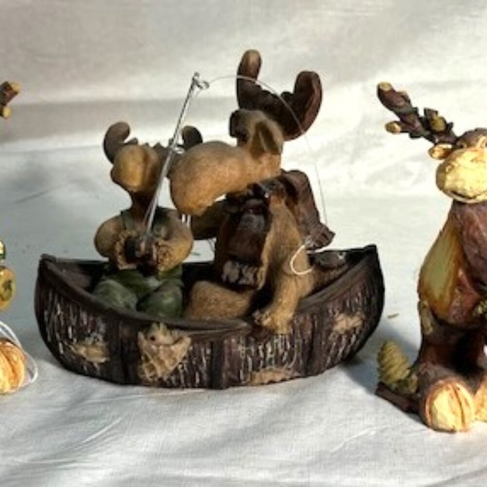 Whimsical Moose Figurines and Items (set of 6)